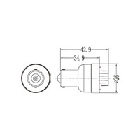 Promata DF-2301B Halogen-Rückfahrleuchte mit Pieper 95dB P21W 12V 24V für Auto LKW Sicherheits-Rückfahrscheinwerfer