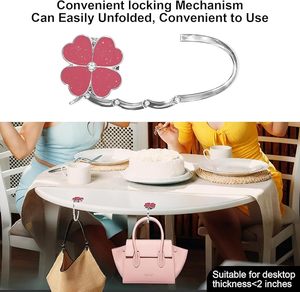 Support de table pliable en aluminium antidérapant et résistant aux rayures en forme de trèfle à quatre feuilles, capacité de 3 kg pour bureau - Product Image 6