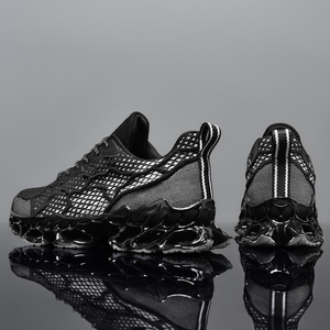 Chaussures de course pour hommes <span class=keywords><strong>Cloud</strong></span> X3 à bas <span class=keywords><strong>prix</strong></span>, empeigne en mesh, semelle intermédiaire en caoutchouc, lacets, tout noir, course longue en plein air, tendance de la mode - Product Image 6