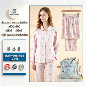 Pigiama da Donna 100% Cotone con Stampa Cartoon, Maniche Lunghe, Stile Casual Morbido e Comodo per Primavera, Autunno ed Estate - Product Image 3