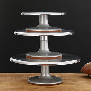 Bán buôn Hợp Kim Nhôm 9 12 <span class=keywords><strong>14</strong></span> inch bánh đứng Chất lượng cao bánh công cụ nướng bánh bàn xoay cho món tráng miệng hiển thị - Product Image 1