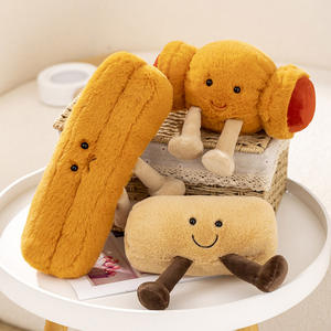 Divertido Peluche <span class=keywords><strong>de</strong></span> Comida para Niños con Forma <span class=keywords><strong>de</strong></span> Pretzel, Croissant, Tostada y Pan, Huevo Hervido y Galleta <span class=keywords><strong>de</strong></span> <span class=keywords><strong>Chocolate</strong></span>, Almohada para Regalos <span class=keywords><strong>de</strong></span> Navidad para Niños - Product Image 5