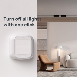 Pour Tuya Smart 2 Gang ABS Switch <span class=keywords><strong>Action</strong></span> multiple Wifi Zigbee thermomètre sans fil bouton de scène automatisation intelligente - Product Image 4