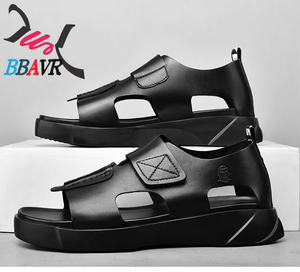 Sandalias de Cuero Genuino para Hombre con Suela de PU de Primera Calidad, Sandalias Deportivas de Verano para Exteriores, Playa y Deportes - Product Image 2