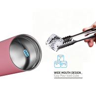Gobelet isotherme de voyage en acier inoxydable de 22 oz avec couvercle coulissant, tasse à café à double paroi isolée pour les voyages en voiture