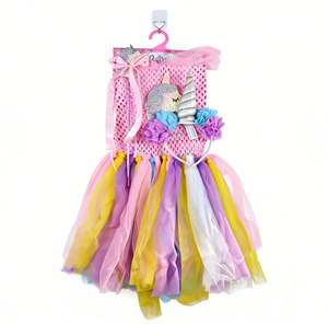 Gonna Tutu da <span class=keywords><strong>Sirena</strong></span> Arcobaleno per Bambine con Fiocco per Capelli, in Poliestere, Costume TV e Cinema per Mardi Gras/Carnival, Fornitura all'Ingrosso - Product Image 4