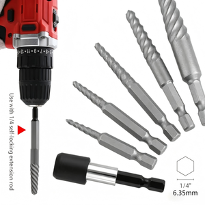 Spiral Flute Extractor Set 1/4 Inch For Damaged Screw Or <b>Bolt</b> <b>Removal</b> Diy <b>Tools</b> - Product Image 5