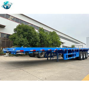 Màu xanh 3 trục 60 tấn <span class=keywords><strong>container</strong></span> Chassis Truck Trailer phẳng hàng hóa Trailer - Product Image 4
