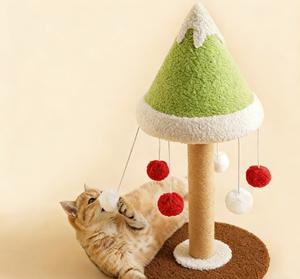Árvore de Escalada para Gatos em Sisal Verde com Brinquedo de Bola, Arranhador para Gatos, Árvore de Natal para Gatos, Atacado <span class=keywords><strong>2026</strong></span> - Product Image 4