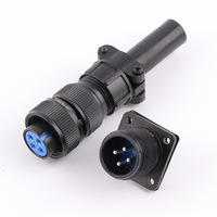 PB20JK6AS Boîtier en aluminium Contact en cuivre 10A IP67 Connecteur électrique automobile Coude Prise d'aviation Adaptateur circulaire CSP