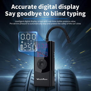 Compresseur d'air portable pour voiture Wind&Moon 150 psi avec lumière LED et affichage numérique pour le <span class=keywords><strong>gonflage</strong></span> des pneus et les utilisations d'urgence - Product Image 4