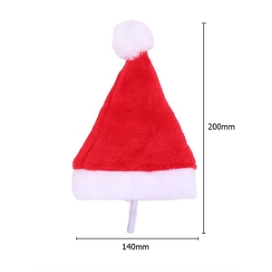 Chapeau de noël en peluche <span class=keywords><strong>pour</strong></span> <span class=keywords><strong>chat</strong></span>, chien, père noël, nouvel an, fête, décorations <span class=keywords><strong>pour</strong></span> la maison, casquettes <span class=keywords><strong>pour</strong></span> chiens - Product Image 2