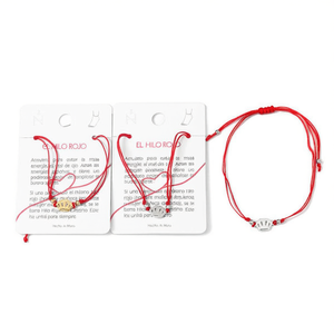 Cavigliera in Acciaio Inossidabile con Corona, Braccialetto con Filo Rosso Fatto a Mano, Amuleto di Protezione - Product Image 2