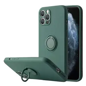 तरल सिलिकॉन चुंबकीय उंगली की अंगूठी के लिए स्टैंड धारक ब्रैकेट फोन के मामले में iPhone 12 11 13 प्रो मैक्स XR X XS अधिकतम 7 8 प्लस