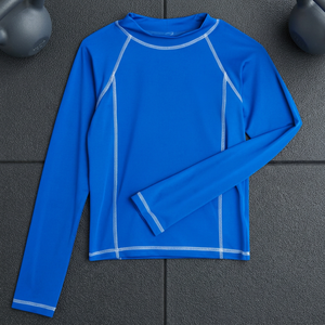 เสื้อรัดกล้ามเนื้อแขนยาวสำหรับเด็กผู้ชาย BJJ MMA แห้งเร็ว UPF50+ กันน้ำ ผ้าสแปนเด็กซ์ ป้องกันการฉีกขาด สำหรับการฝึกซ้อมแบบ No-Gi Grappling และ Sparring - Product Image 1