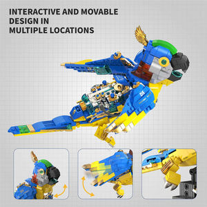 Stelo per bambini Mini mattoni dettagli mobili fai da te creativo modello di pappagallo collezione costruzione blocchi di assemblaggio Kit giocattolo regalo per bambini - Product Image 4