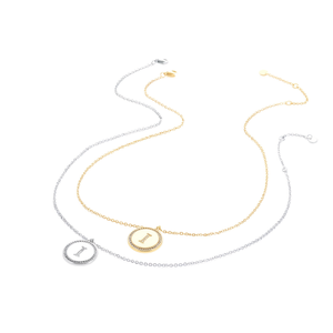 Collana con ciondolo a forma di lettera Z, 2 cm, con diamante, catena a serpente in argento e oro, gioiello minimalista unisex. - Product Image 1