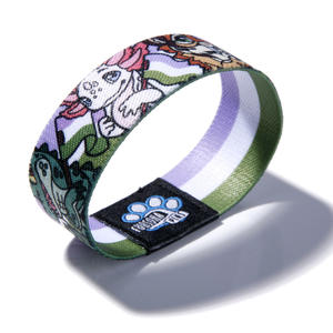 Pulseras elásticas personalizadas baratas para eventos y festivales Tela de moda con impresión por sublimación para fines promocionales - Product Image 5