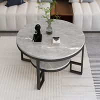 Table basse en marbre nordique, table carrée de luxe légère, salon, petit appartement, table basse rectangulaire simple pour la maison