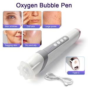 Cilt terapi cihazı kollajen aktivasyon Microcurrent yüz tedavisi taşınabilir güzellik cihazı Co2 kabarcık oksijenasyon kapsül bakla - Product Image 5