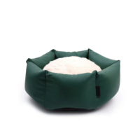 Coussin rond luxueux et confortable pour chien et chat, imperméable, avec housse amovible et lavable, coussin chaud pour animaux de compagnie