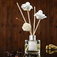 Diffuseur de parfum d'ambiance relaxant, diffuseur d'huiles essentielles de luxe, diffuseur à bâtonnets, flacon rond en verre, diffuseur à bâtonnets avec boîte
