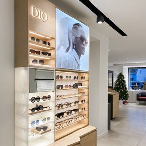 Espositore per Negozio di Ottica con Illuminazione LED e Ripiani in Acrilico per Occhiali - Product Image 5
