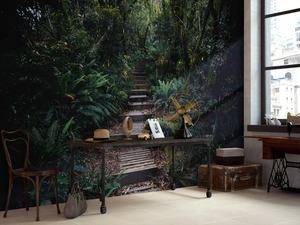 <span class=keywords><strong>Papier</strong></span> <span class=keywords><strong>peint</strong></span> mural personnalisé avec motif de <span class=keywords><strong>jungle</strong></span> de montagne naturelle, design mural intérieur, <span class=keywords><strong>papier</strong></span> <span class=keywords><strong>peint</strong></span> botanique 3D - Product Image 3