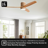 Ventilateur de plafond en bois naturel avec feuilles de jute, lumières LED et moteur DC moderne - design silencieux et élégant
