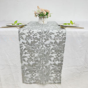 <span class=keywords><strong>Runner</strong></span> da Tavola con Perline Dorate e Paillettes, Decorazione per Feste e Matrimoni - Product Image 4