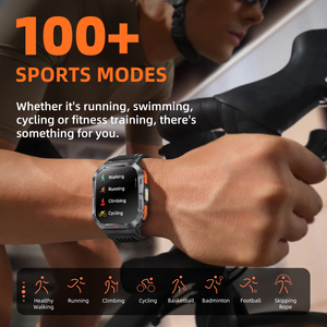 Montre connectée avec appels Bluetooth, moniteur de santé, fréquence cardiaque, tension artérielle, suivi SpO2, musique, carte SD pour hommes et femmes - Product Image 5