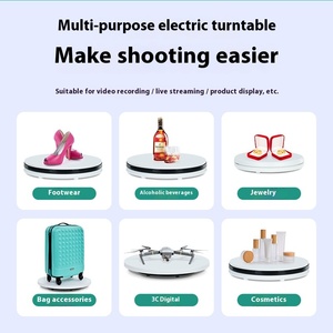 פלקונאייז 25 ס\\\"מ פלטפורמה מסתובבת חשמלית עם USB, דיסק מסתובב מפלסטיק לצילום, תאורה, שולחן צילום, אביזרי עזר תואמים - Product Image 4