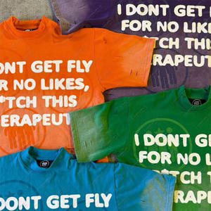 Y2K Streetwear Camisetas de hombre de algodón 100% de alta calidad Camisetas de ajuste de gran tamaño para hombres - Product Image 2