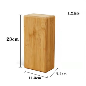 Bamboo Yoga <b>Block</b> Yoga Brick Gym Fitness Yoga Exercise Set Eco-friendly Natural - Product Image 2