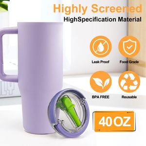 Couvercle de paille de rechange pour gobelet 40 oz, adapté aux couvercles de gobelets Stanley Quencher étanches et résistants aux éclaboussures avec poignée - Product Image 5