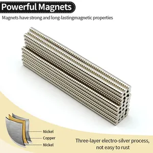 Aimants en néodyme super puissants 4x2mm N35 NdFeB, aimants permanents, implants magnétiques ronds, usage industriel puissant, Chine - Product Image 4