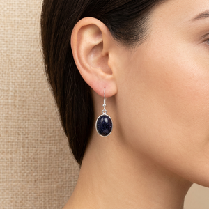Pendientes Bohemios Celestiales con Forma de Gota de Agua, Aleación de Plata 925, Chapados en Plata Antigua para Mujer, Joyería de Regalo de Rajastán - Product Image 1