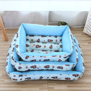 Summer Breathable Mesh Pet <b>Bed</b> Rectangle Polyester Fiber Fill For Dogs Cats Small Medium Size Hand Washable - Product Image 2