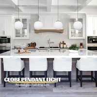 Lampe suspendue moderne, luminaire suspendu en verre blanc à bulles, pour salon, chambre à coucher