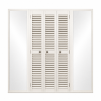 Porte pliante intérieure en bois massif de style plantation, à persiennes réglables, couleur personnalisée pour la décoration intérieure