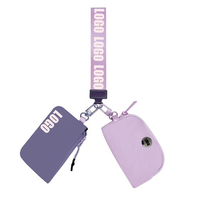 Portefeuille de poignet portable multifonctionnel mini avec fermeture éclair et double poche, personnalisable avec logo, tendance unisexe 2024