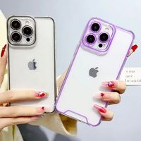 Coque de téléphone antichoc scintillante avec anneau lumineux TPU pour iPhone 14 11 12 13 16 15 Pro Max Plus XR XS Max