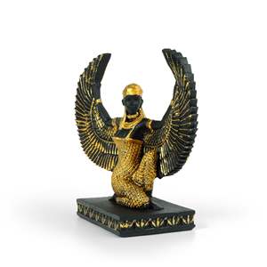 Figurine d'Isis égyptienne à genoux aux ailes ouvertes, sculpture de la déesse de la mythologie égyptienne antique - Product Image 1