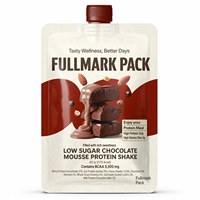 Pochette à bec verseur personnalisée pour mousse de chocolat et shake protéiné, emballage haute barrière anti-fuite avec bouchon à vis pour remplissage de liquides nutritifs