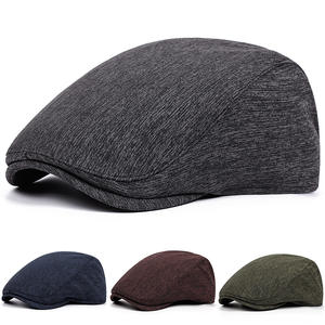 قبعة بيسبول من القطن الخالص، لون واحد، بسيطة وأنيقة، طراز ريترو، قبعة بيسبول عتيقة، قبعة بريطانية ريترو - Product Image 1