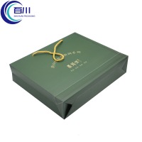 Caja de Regalo Rígida de Papel Recubierto de Alta Calidad, Juego Completo Grande, con Logotipo Impreso y Bolsa de Papel para Cubilose o Productos Oleaginosos