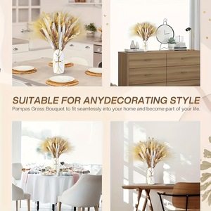 Ramo de Hierbas Secas Mixtas: Pampas, Trigo, <span class=keywords><strong>Avena</strong></span> y Plumas de Conejo <span class=keywords><strong>para</strong></span> Decoración Boho del Hogar y Arreglos Florales de Boda - Product Image 4