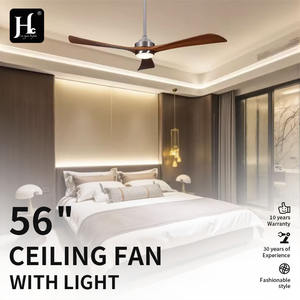Ventilateur de plafond lumineux à 52 LED, 3 pales en bois massif, 6 vitesses, télécommande pour salles à manger, salons, moteur CC durable - Product Image 4