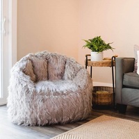 Chaise pouf en forme de citrouille pour l'intérieur Canapé paresseux avec poignée supérieure Sac Pouf pour adultes et enfants