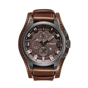 Curren 8225 Mens Watch Leather Strap Quartz Watch Sport Waterproof Wristwatches relojes hombre clock for Christmas Present gift